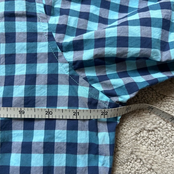 Men’s Cremieux Classics Blue Checkered Button Down Shirt Size Large - Picture 7 of 7